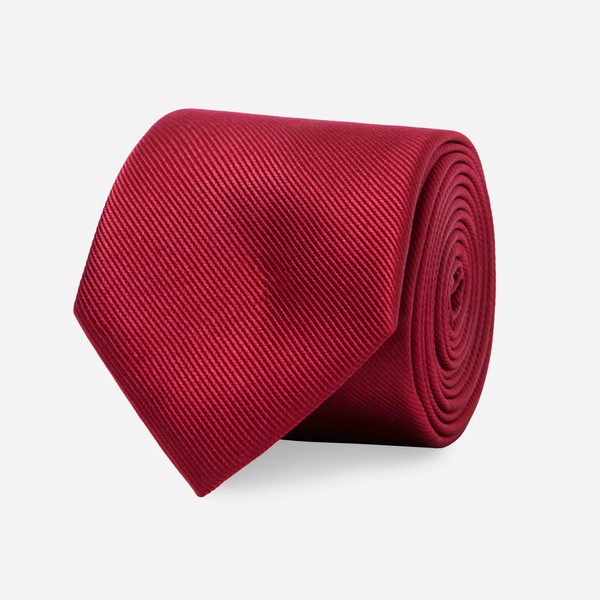 Grosgrain Solid Cranberry Tie