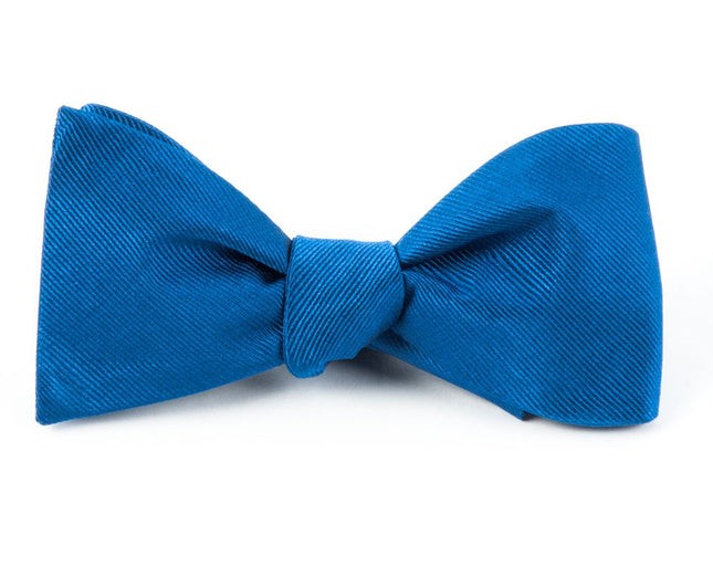Grosgrain Solid Classic Blue Bow Tie | Tie Bar