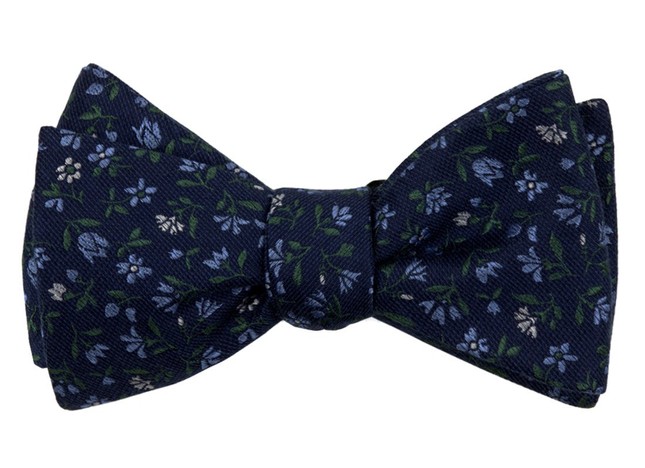 Floral Acres Navy Bow Tie | Men's Cotton Bow Ties | Tie Bar