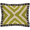 Arrows Linen Green/Natural Embroidered Decorative Pillow