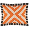 Arrows Linen Orange/Natural Embroidered Decorative Pillow