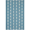 Button Blue Hand Micro Hooked Wool Rug