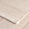 Herringbone Linen/White Handwoven Indoor/Outdoor Rug