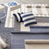 Catamaran Stripe Denim/White Indoor/Outdoor Decorative Pillow