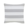 Catamaran Stripe Pearl Grey/White Indoor/Outdoor Decorative Pillow