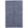 Diamond Chenille Blue Handwoven Cotton Rug