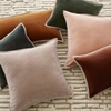 Gehry Velvet/Linen Caramel Decorative Pillow