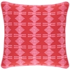 Geo Embroidered Red Decorative Pillow