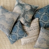 Grove Linen Blue Decorative Pillow Cover