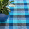 Happy Plaid Blue Handwoven Indoor/Outdoor Rug