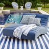 Hobnail Herringbone Blue Indoor/Outdoor Decorative Pillow