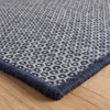 Honeycomb Indigo/Grey Handwoven Wool Custom Rug