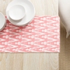 Ikat Woven Coral Table Runner