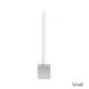Metallic Silver Wooden Candle Holder