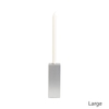 Metallic Silver Wooden Candle Holder