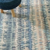 Paint Chip Blue Hand Micro Hooked Wool Rug