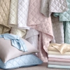 Quilted Silken Solid Grey Coverlet