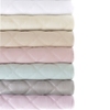 Quilted Silken Solid Ivory Coverlet