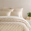 Quilted Silken Solid Sand Coverlet