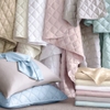 Quilted Silken Solid White Coverlet