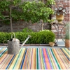 Tropical Stripe Multi Handwoven Indoor/Outdoor Rug