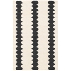 Senna Ivory/Black Handwoven Wool Rug