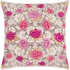 Roses Embroidered Decorative Pillow Cover