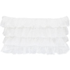 Savannah Linen Gauze White Tier Ruffle Decorative Pillow Cover