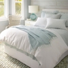 Stone Washed Linen White Tailored Paneled Bed Skirt