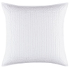 Tea & Toast White Quilted Decorative Pillow Cover