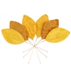Yellow Velvet Leaf Pick/Set Of 6