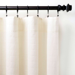 Grid Stitch Ivory Curtain Panel