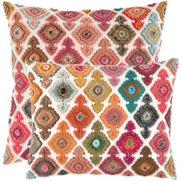 Kulu Embroidered Decorative Pillow Cover
