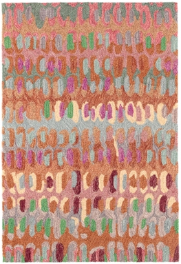 Paint Chip Clay Micro Hooked Wool Rug