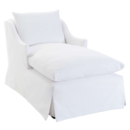 Namaste White Slipcovered Chaise