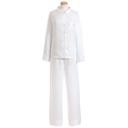 Silken Solid White Pajama