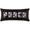 Swatch Embroidered Peace Black/White Decorative Pillow