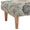 Swatch Pali Blue Tapered Square Natural Leg Rug Ottoman