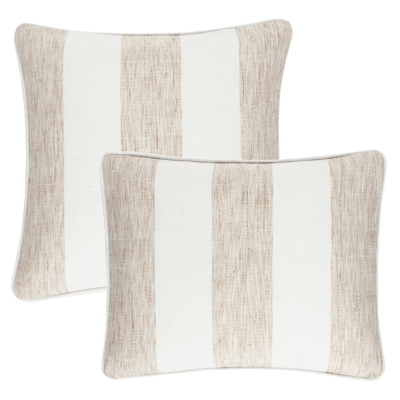 Awning Stripe Natural Indoor/Outdoor Decorative Pillow