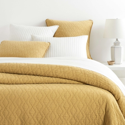 Birdie Gold Quilted Coverlet