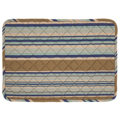 Blue Heron Stripe Quilted Placemat Set Of 4