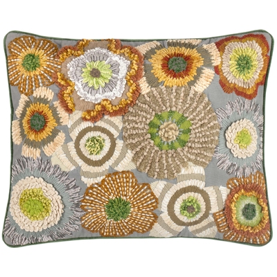Bramble Embroidered Natural Decorative Pillow