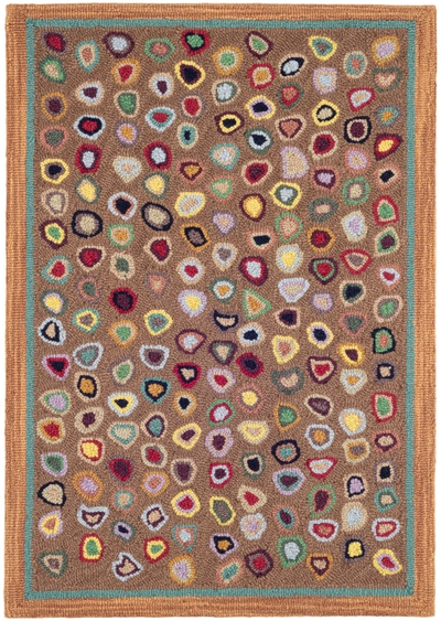 Cat's Paw Brown Hand Micro Hooked Wool Rug
