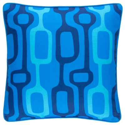 Chain Of Fools Blue Indoor/Outdoor Decorative Pillow Cover