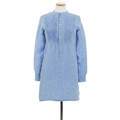 Chambray Pleated Linen French Blue Tunic