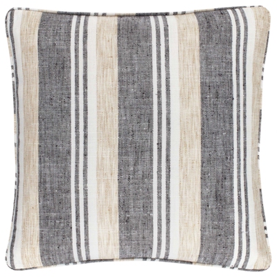 Chasm Stripe Black Indoor/Outdoor Decorative Pillow