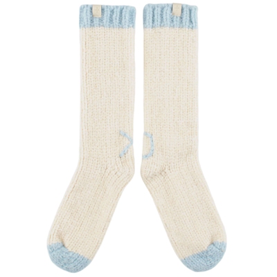 Cozy Soft Blue Slipper Socks