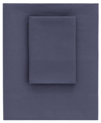 Essential Percale Blue Flat Sheet