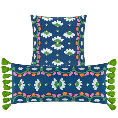 Goldie Applique Navy Decorative Pillow