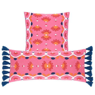 Goldie Applique Pink Decorative Pillow